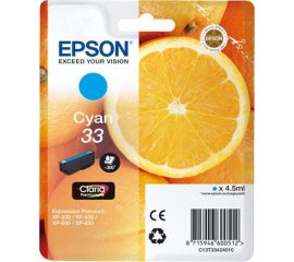 Epson Oranges 33 C cartuccia d'inchiostro 1 pz Originale Resa standard Ciano