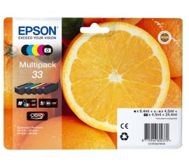 Epson Oranges 33 CMYK/PHBK 5-pack cartuccia d'inchiostro 1 pz Originale Resa standard Nero, Ciano, Magenta, Nero per foto, Giallo