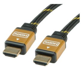 ROLINE 11.04.5506 cavo HDMI 10 m HDMI tipo A (Standard) Nero, Oro