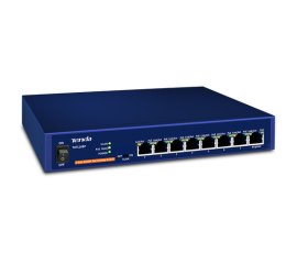 Tenda TEF1108P switch di rete Fast Ethernet (10/100) Supporto Power over Ethernet (PoE) Blu