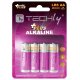 Techly Blister 4 Batterie Power Plus Stilo AA Alcaline LR06 1,5V (IBT-KAP-LR06T) 2