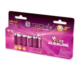 Techly Blister 12 Batterie Power Plus Stilo AA Alcaline LR06 1,5V (IBT-KAP-LR06-B12T)