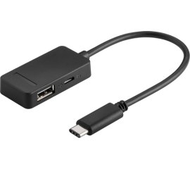 Goobay USB-C Multiport Adapter USB 3.2 Gen 1 (3.1 Gen 1) Micro-B 480 Mbit/s Nero