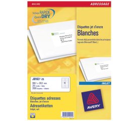 Avery J8163-25 etichetta per corrispondenza Bianco
