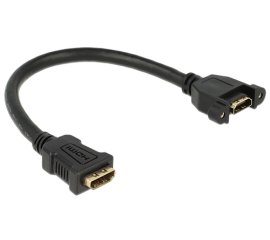 DeLOCK 0.25m 2xHDMI cavo HDMI 0,25 m HDMI tipo A (Standard) Nero