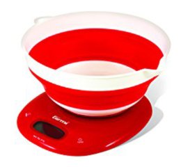 Girmi PS15 Rosso, Bianco Superficie piana Rotondo Bilancia da cucina elettronica