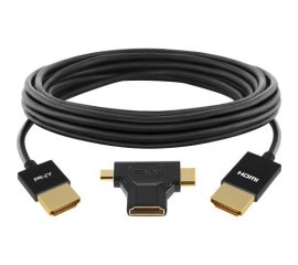 PNY 3-in-1 12ft HDMI cavo HDMI 3,65 m HDMI tipo A (Standard) Nero