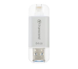 Transcend JetDrive Go 300 300 unità flash USB 32 GB USB Type-A / Lightning 3.2 Gen 1 (3.1 Gen 1) Argento
