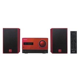 Pioneer X-CM35 Microsistema audio per la casa 30 W Nero, Rosso