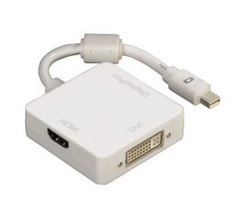 Hama mini DisplayPort - DVI/DisplayPort/HDMI Bianco