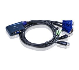 ATEN Switch KVM USB VGA/Audio cablato 2-porte (0,9 m)