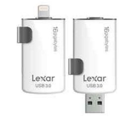 Lexar 16GB, USB 3.0/Lightning unità flash USB USB Type-A / Lightning 3.2 Gen 1 (3.1 Gen 1) Nero, Bianco