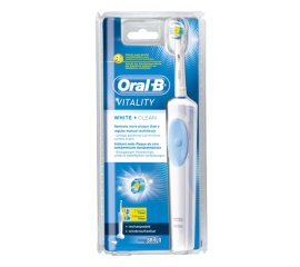 Oral-B Vitality White & Clean Adulto Spazzolino rotante-oscillante Blu, Bianco