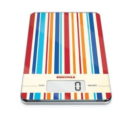 Soehnle Page Stripes Limited Edition Blu, Arancione, Rosso, Bianco Bilancia da cucina elettronica