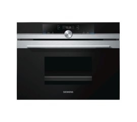 Siemens CD634GBS1 forno a vapore Piccola Nero, Stainless steel Pulsanti, Manopola, Touch