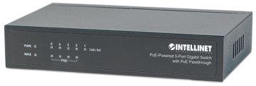 Intellinet PoE-Powered 5x Gigabit Gigabit Ethernet (10/100/1000) Supporto Power over Ethernet (PoE) Nero