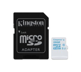 KINGSTON SDCAC/16GB SCHEDA MICRO SD HC 16GB CLASSE 3 CON ADATTATORE SD