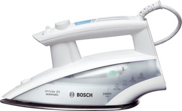 Bosch Sensixx Automatic Iron Ferro da stiro a secco e a vapore Argento, Bianco