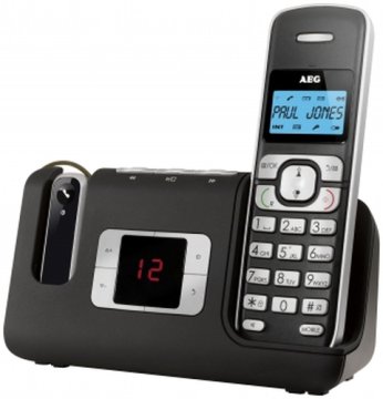 AEG Voxtel D235 Telefono DECT Identificatore di chiamata Nero, Argento