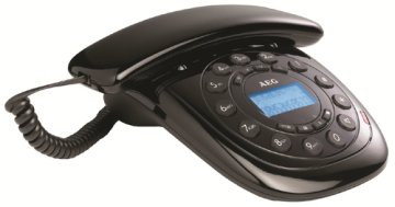 AEG Style 12 Telefono analogico Identificatore di chiamata Nero