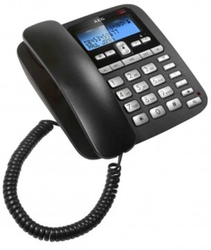 AEG Voxtel C110 Telefono analogico Identificatore di chiamata Nero, Argento