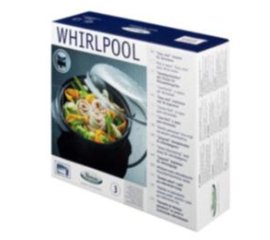Whirlpool STM004 piatto piano Rotondo Nero, Trasparente 1 pz