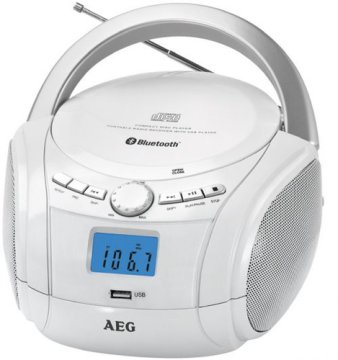 AEG SR 4348 BT AM, FM Bianco Riproduzione MP3