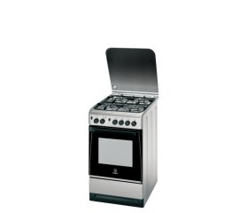 Indesit KN3G21S(X)EU_S cucina Gas naturale Gas Nero, Stainless steel
