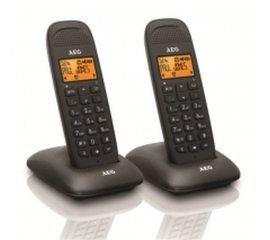 AEG Voxtel D80 Twin Telefono DECT Identificatore di chiamata Nero