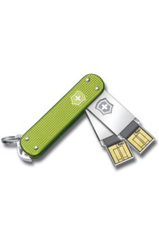 Victorinox Slim DUO 2x64GB unità flash USB 64 GB USB tipo A 2.0 Verde