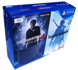 Sony PS4 1TB Chassis D + Uncharted 4 + Tomb Raider Wi-Fi Nero