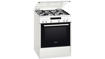 Siemens HR745223N cucina Elettrico Gas Nero, Bianco A-20%