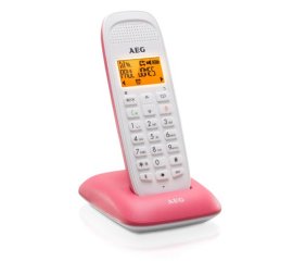 AEG VOXTEL D81 Telefono DECT Identificatore di chiamata Rosa, Bianco