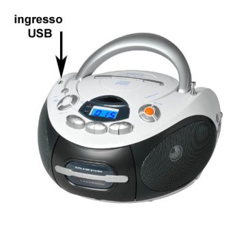 AHB0388WH RADIOREG. USB CD/MP3 PORTATILE BIANCO