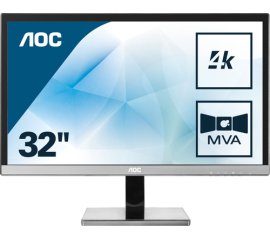 AOC 77 Series U3277PWQU Monitor PC 81,3 cm (32") 3840 x 2160 Pixel 4K Ultra HD LCD Nero, Argento
