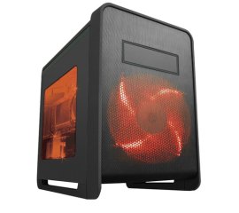 MS-Tech CROW Q1/B computer case Cubo Nero, Rosso