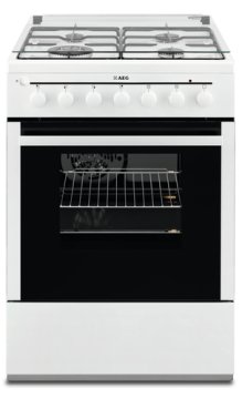 AEG 41886GT-WN Cucina Elettrico Gas Nero, Bianco A
