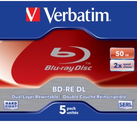 Verbatim BD-RE DL 50GB 2 x 5 Pack Jewel Case 5 pz