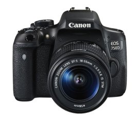 Canon EOS 750D + EF-S 18-55mm Kit fotocamere SLR 24,2 MP CMOS 6000 x 4000 Pixel Nero