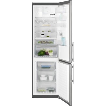 Electrolux EN3854POX frigorifero con congelatore Libera installazione Grigio, Acciaio inossidabile