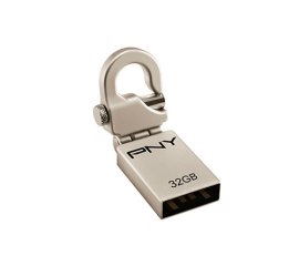 PNY 32GB Micro Hook Attaché unità flash USB USB tipo A 2.0 Metallico