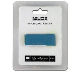 Nilox 10NXCRMI00003 lettore di schede USB 2.0 Blu, Bianco