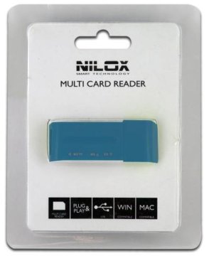 Nilox 10NXCRMI00003 lettore di schede USB 2.0 Blu, Bianco