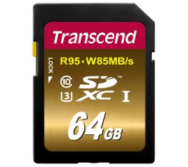Transcend 64GB, SDXC UHS-I (U3) Classe 10