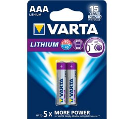 Varta Ultra Lithium, Batteria al litio, AAA, Micro, FR10G445, Blister da 2