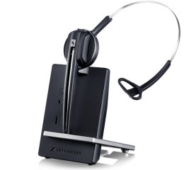 Sennheiser D 10 USB Auricolare Wireless A clip, A Padiglione Ufficio Nero, Argento