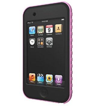 XtremeMac TuffWrap for iPod touch, Nero/Pink Nero, Rosa Silicone