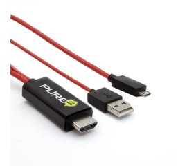 Pure 16000612 adattatore grafico USB Nero, Rosso