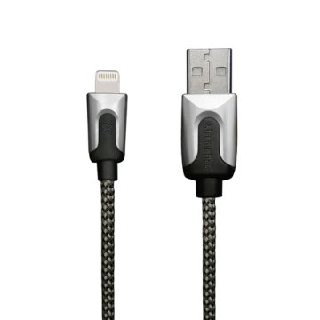 XtremeMac USB/Lightning, 2 m Nero, Argento