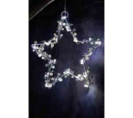 Sirius Home Juliet Star Figura luminosa decorativa Argento, Bianco 20 lampada(e) LED